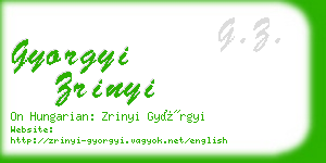 gyorgyi zrinyi business card